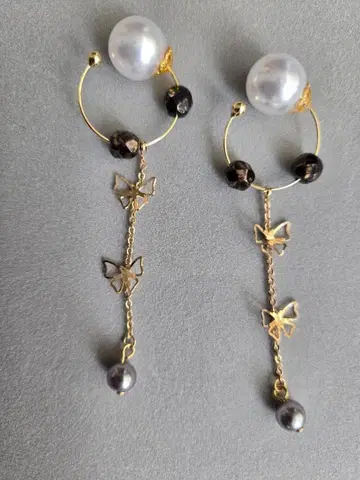 사토식 림프 케어 뷰티 커프 나비 모티브 펄