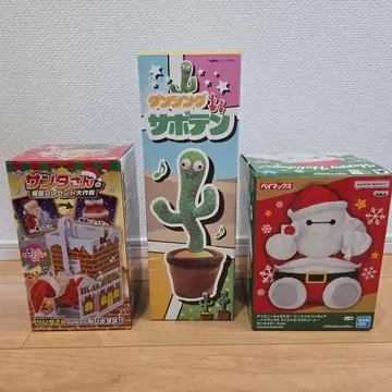 크리스마스 산타와 선인장 캐릭터 굿즈 세트