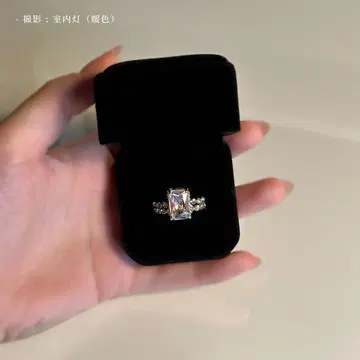 유품 정리 일점물 2세트 스퀘어컷 골드링 다이아몬드