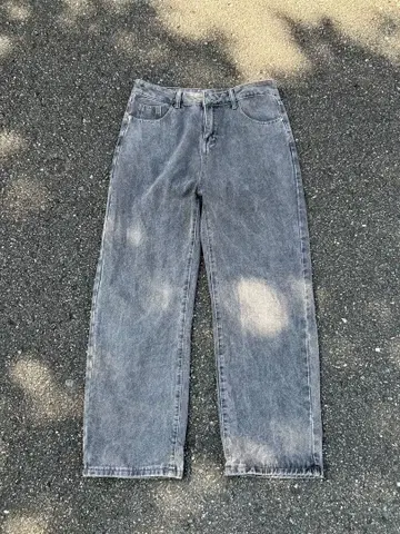 와이드 데님 블랙 데님 배기 와이드 팬츠 레어 새상품급