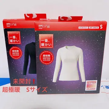 유니클로 울트라 웜 히트텍 크루넥 T 긴팔 S 블랙 화이트