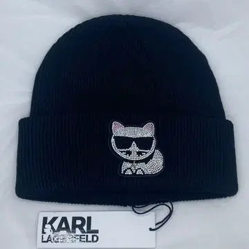 KARL LAGERFELD 비니 고양이 큐빅 자수