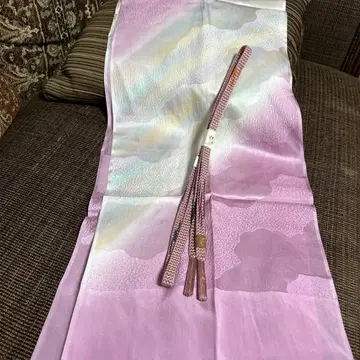 보라색 계열의 핑크 그라데이션 오비 장식 천 세트