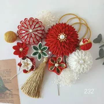 츠마미세공 머리 장식