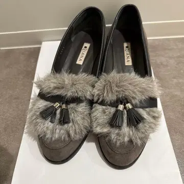 DIANA 다이애나 퍼 펌프스 플랫슈즈 24.5cm