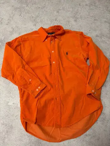 80s 랄프 로렌 코듀로이 셔츠 L 사이즈 오렌지 빈티지