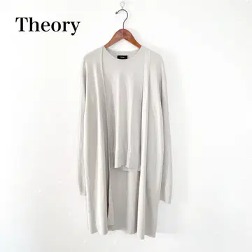 23SS 띠어리 5만 엔 가디건 슬리브리스 니트 셋업