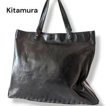 키타무라 핸드백 인조 가죽 블랙 어른 가방