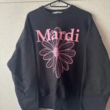 Mardi 꽃무늬 맨투맨 블랙
