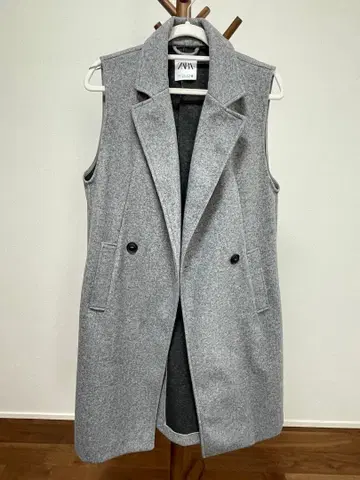 ZARA 그레이 노카라 베스트 M