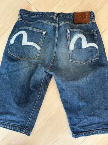 EVISU 데님 숏팬츠