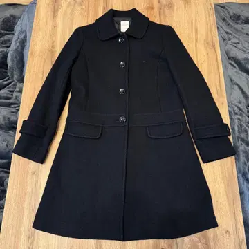 테치치 블랙 A라인 울 코트