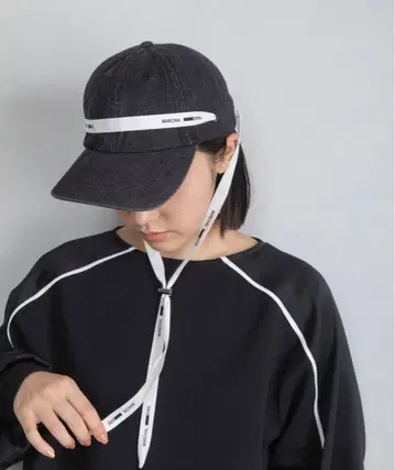 MARECHAL TERRE 스트링 캡 블랙 데님