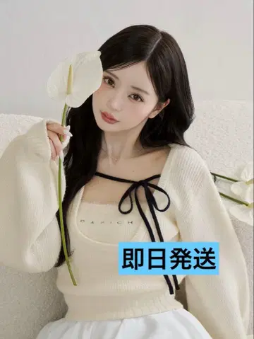 darich 다리치 아지메 레이어드 니트탑 아이보리 IVO