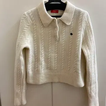 Polo 아이보리 케이블 니트 긴팔 스웨터