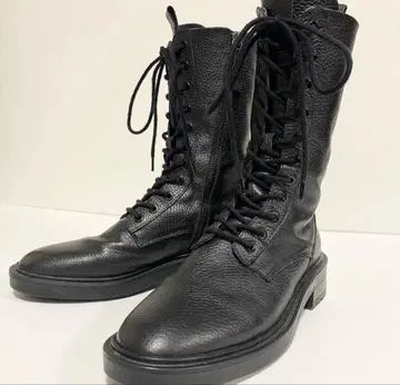 ZARA ZARA 레이스업 가죽 부츠