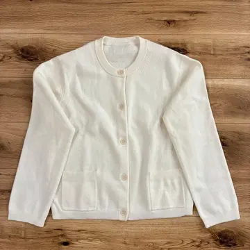 무인양품 워셔블 니트 크루넥 가디건 XXL 오프화이트