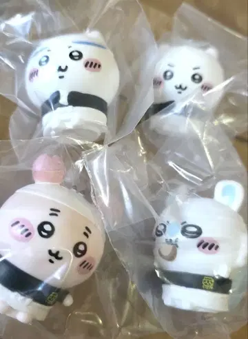 치이카와 라멘 돼지 미니 소프트 비닐 피규어 컬렉션 4개 세트