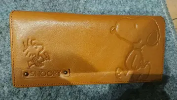SNOOPY 천연 가죽 장지갑