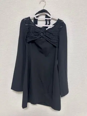 MELT THE LADY 블랙 미니 원피스