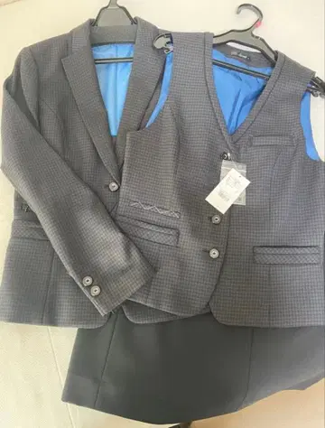 [미사용 3종 세트] 사무복 스커트 베스트 자켓 세트 본맥스