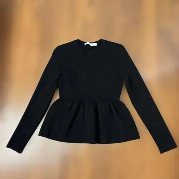 ESTNATION 블랙 페플럼 니트 긴팔