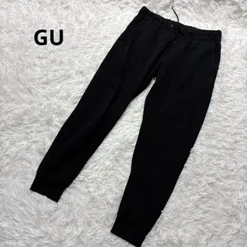 [ 지유 ] 조거 팬츠 맨투맨 블랙 편안함 허리밴딩 무지