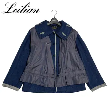 새상품급 Leilian 레리안 모헤어 울 이소재 레이어드 자켓