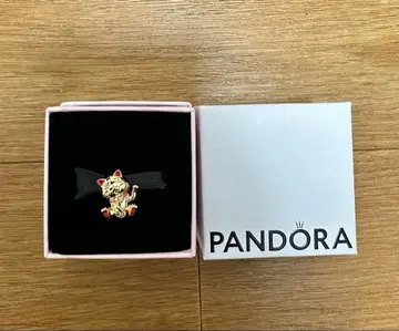 PANDORA 고양이 참 골드