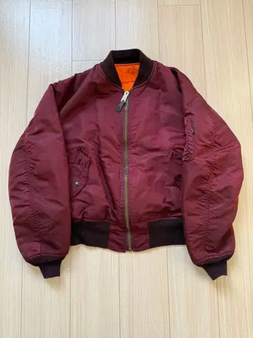 alpha MA-1 버건디 구제 의류