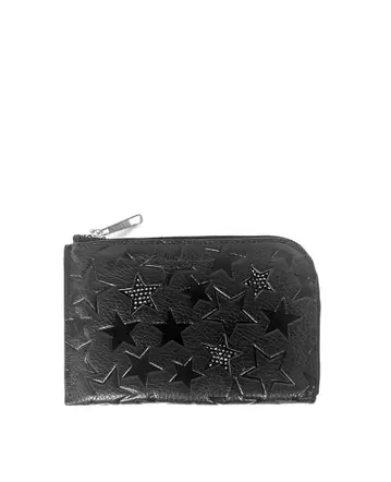 미사용 새상품 살롱 드 알파드 쓰리스타 L자 미니 지갑 블랙