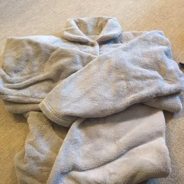 플리스 룸웨어 상하의 세트 라이트 그레이