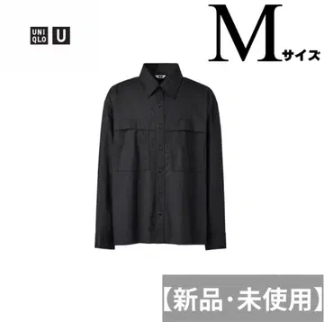 [ 새상품 미사용 ] UNIQLO U 유틸리티 오버 사이즈 셔츠 블랙 M