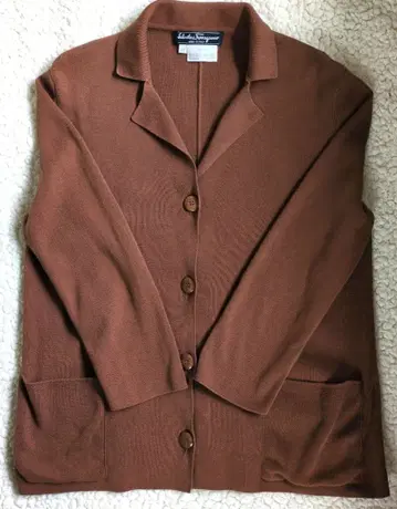 Salvatore Ferragamo 브라운 테일러드 자켓 M