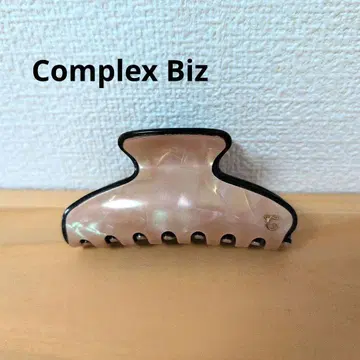 콤플렉스 비즈 핑크 쉘 클립 헤어 액세서리