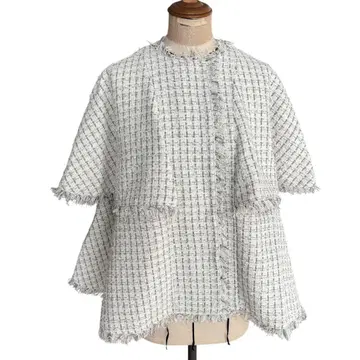 미사용 새상품 anuans 아우터 트위드 케이프 자켓 여성용