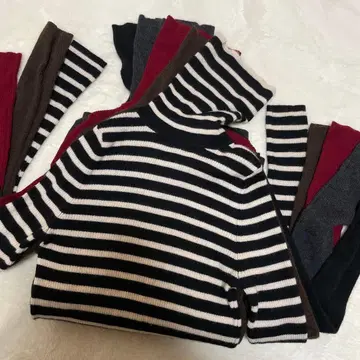 유니클로 울 100% 리브 터틀넥 5색 세트