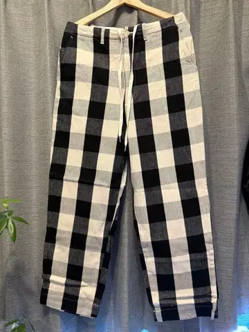 e.sen 체크 무늬 와이드 팬츠 tenbox