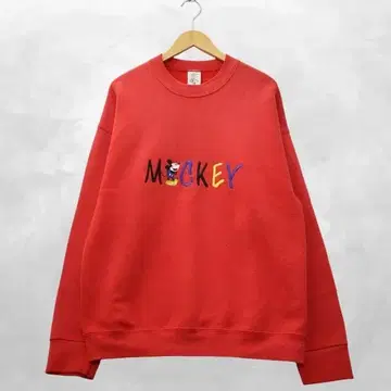 디즈니 90s 빈티지 자수 크루넥 맨투맨 트레이닝복 L