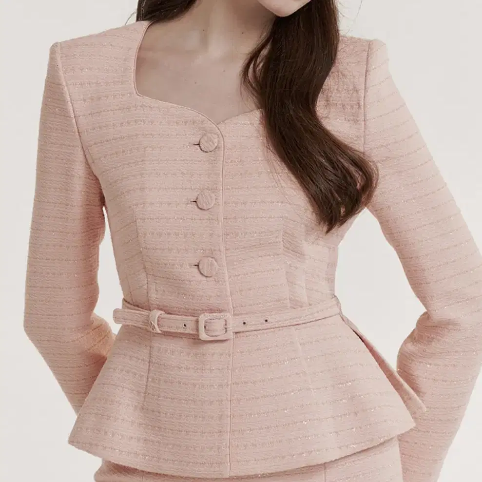 Grace U tweed jacket pink XS
