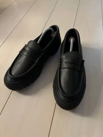 VANS 스케이트 로퍼 블랙 가죽 26cm