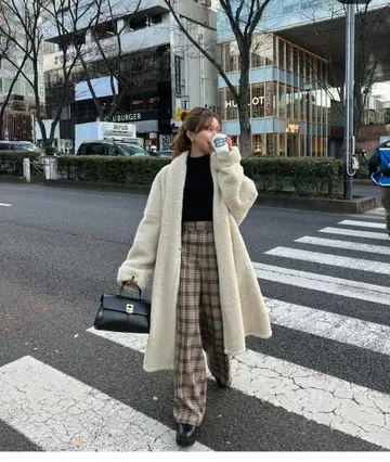 ranclic 보아 롱 코디 가디건 새상품급