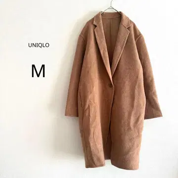 [ UNIQLO ] 유니클로 더블 페이스 코쿤 코트 브라운 M 울 혼방