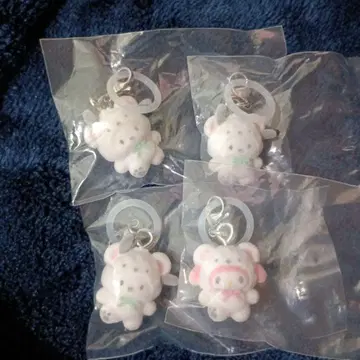 산리오 캐릭터즈 메지루시 액세서리 복슬복슬 스노우 4개