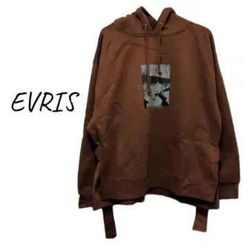 EVRIS 속기모 코튼 프린트 맨투맨 풀오버 후드티