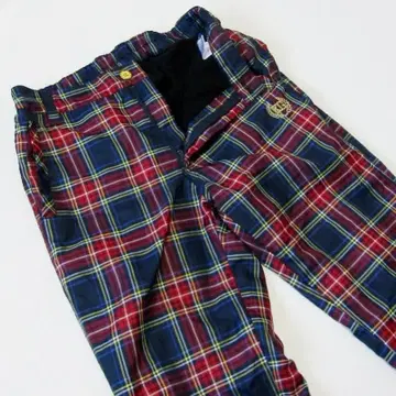 키스 온 더 그린 여성용 골프 속기모 체크 팬츠 사이즈 1