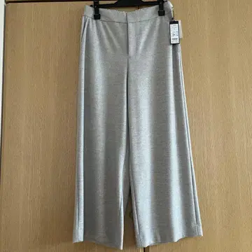 그레이 와이드 팬츠 허리밴딩 42 사이즈