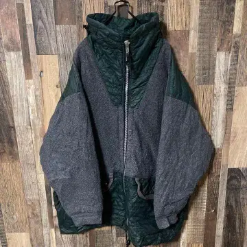 나일론 블루종 남성용 M 그레이 USA 구제 의류 90s 긴팔 자켓