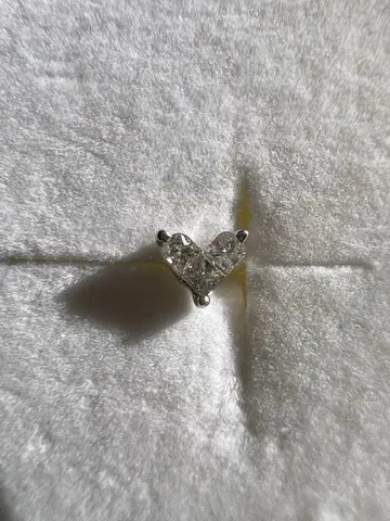 K10WG 다이아 하트 귀걸이