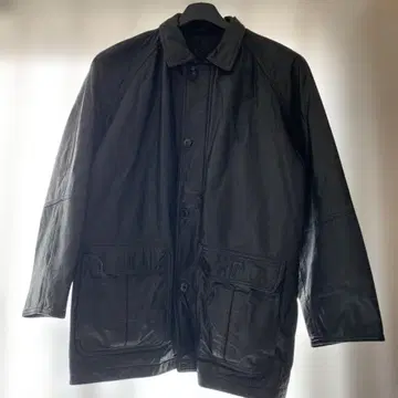 LEODOR 가죽 코트 자켓 소가죽 블랙 L 남성용